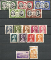 MONACO ANNEE 1956/1957 LOT DE 16 TP N°473 à 488 NEUFS** MNH TB COTE 44,80 € - Ongebruikt