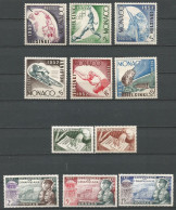 MONACO ANNEE 1953 LOT DE 11 TP N°386 à 396 NEUFS** MNH TB COTE 22,00€ - Unused Stamps