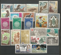 MONACO ANNEE 1970 LOT DE 14 TPN°809 à 830 NEUFS** MNH TB COTE 34,90 € - Neufs