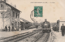 CPA-77-JOUY SUR MORIN-La Gare-Animée - Other & Unclassified