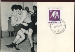 X0680 Jugoslavia, Maximum 1960 Olympiade Roma, Wrestling, Ringen,  Lutte - Worstelen