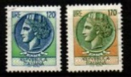 ITALIE   -   1977 .    Y&T N° 1324 / 1325 Oblitérés    Monnaie Syracusienne - 1971-80: Used