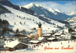 72093113 Saalbach-Hinterglemm Mit Zwoelferkogel Saalbach - Altri & Non Classificati