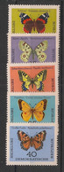 DEUTSCHLAND (DDR) - 1964 - N°Mi. 1004 à 1008 - Papillons / Butterflies - Neuf Luxe ** / MNH / Postfrisch - Mariposas