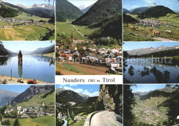 72093081 Nauders Tirol Panorama Ortsansichten Strassenpartie See Nauders - Andere & Zonder Classificatie
