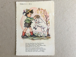 Kunstler Illustrateur - Aries Zodiac Sign Kunstler Hanitzsch Little Boy In Bavarian Costume - Other & Unclassified