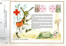 DOCUMENT FDC 1978 CROIX ROUGE LA FONTAINE - 1970-1979