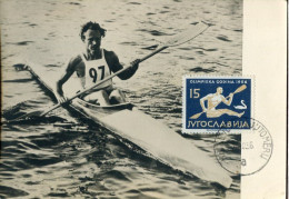 X0682 Jugoslavia, Maximum 1956  Olympiade, Kanu  Canoe - Canoe