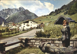 72093002 Hirschegg Kleinwalsertal Vorarlberg Ignazbrunnen Mit Widderstein Und Ba - Altri & Non Classificati