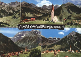 72093001 Mittelberg Kleinwalsertal Ortsansichten Mit Hochkuenzelspitze Schafalpk - Autres & Non Classés
