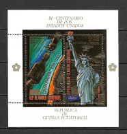 Equatorial Guinea 1975 Bicentennial Of American Revolution GOLD MS #3 MNH - Onafhankelijkheid USA