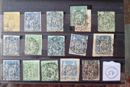 LOT TYPE SAGE OBLITERATION BUREAUX DE PARIS / LOT N°57 - 1876-1898 Sage (Tipo II)