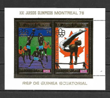 Equatorial Guinea 1976 Olympic Games MONTREAL GOLD MS #6 MNH - Äquatorial-Guinea