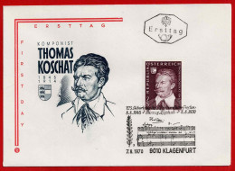 FDC 125. Geburtstag Von Thomas Koschat  Vom 7.8.1970 - ANK 1366 - Kat. Preis 2,50 - FDC