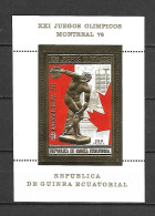 Equatorial Guinea 1976 Olympic Games MONTREAL GOLD MS #1 MNH - Guinea Ecuatorial