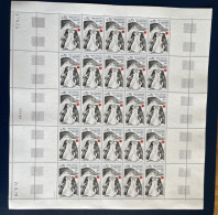 TAAF  - FEUILLE PLANCHE 25v Faune De 1979 TAAF PO 81 Etat Luxe MNH ** - Unused Stamps