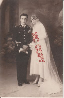 Fixe Carte-photo Taza Mariage Gendarme Policier Pompier ? 2 Objets Archive Hernandez * - Other & Unclassified