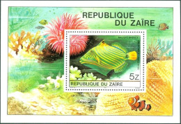 ZAIRE 1980 FISH S/S** - Poissons