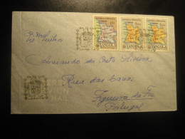 LUANDA 1957 To Figueira Da Foz Dia Do Selo Map Geography Cancel Cover ANGOLA Portuguese Area Portugal - Angola