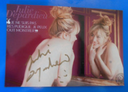 AUTOGRAPHE DE JULIE DEPARDIEU SUR PHOTO - Actores Y Comediantes 