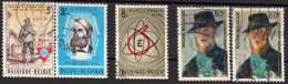 Belgique 1966 5 Timbres COB 1381, 1382, 1383, 1384 (2 Tons) - Usados