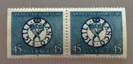 Timbres Suède Se-tenant 15/05/1968 45 öre Neuf N°FACIT 624 - Neufs