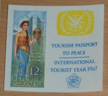 INDONESIA 1967, International Year Of Tourism, Costumes, Imperf, Mi #B7, Souvenir Sheet, MNH** - Sonstige & Ohne Zuordnung