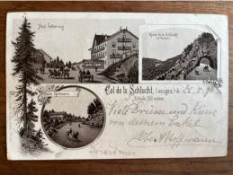 Col De La Schlucht Entre Stosswihr Et Valtin - Cpa Précurseur - Multi-vues - A Circulé Le 27/05/1896 - Other & Unclassified