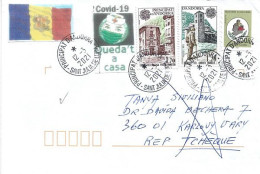 Letter From Andorra To Karlovy Vary,Czech Republic,during Epidemic COVID19,return To Sender, 3 Pictures,front & Back - Lettres & Documents