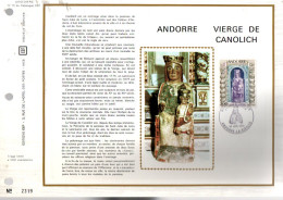 ANDORRE DOCUMENT FDC 1973 VIERGE A L'ENFANT - FDC