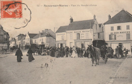 CPA-77-SAACY SUR MARNE-Place Du Marché D'hiver-Animée - Other & Unclassified