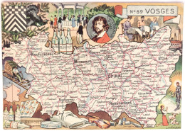 CP Carte Postale, Illustrateur, Carte / 88 Vosges / Blondel La Rougery Édit. / J. P. Pinchon / N° 89 VOSGES. - Andere & Zonder Classificatie