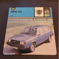 Fiches Illustrées  **  Voitures Anciennes  **  Volvo 343 - Cars