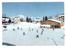 MEGEVE Patinoire Centrale Et Aiguilles De Warens  (carte Photo Animée) - Megève