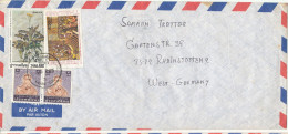 Thailand Air Mail Cover Sent To Germany Topic Stamps - Thaïlande