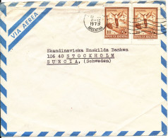 Argentina Air Mail Cover Sent To Sweden 1973 (tears At The Top Of The Cover) - Aéreo