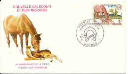 New Caledonia FDC 19-11-1977 HORSES With Cachet - FDC