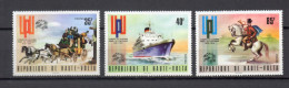 HAUTE VOLTA  N° 323 à 325    NEUFS SANS CHARNIERE  COTE  2.10€   UPU CHEVAL ANIMAUX BATEAUX - Alto Volta (1958-1984)