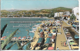 CPSM. 06 JUAN LES PINS. LA PROMENADE ET LES PLAGES. VOITURES ANCIENNES. - Juan-les-Pins