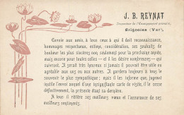 83 - BRIGNOLES - INSPECREUR De L' ENSEIGNEMENT J.B. BRENAT - CARTE ART NOUVEAU FORMAT CPA 9x14cm - Dos Vierge - Brignoles