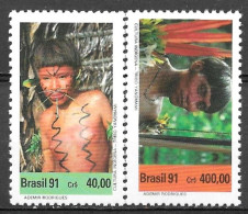 Brasil 1991 Cultura Indígena (Yanomami) RHM  C1734-C1735 - Nuevos