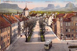 Reutlingen - Lederstrasse Mit Tübingertor Gel.1914 - Reutlingen