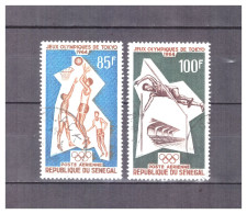 SENEGAL  . PA  N ° 43 / 44 .  PAIRE J.O. DE  TOKYO     OBLITEREE    SUPERBE . - Senegal (1960-...)