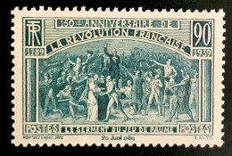 1939 FRANCE N 444 - 150e ANNIVERSAIRE DE LA RÉVOLUTION FRANÇAISE LE SERMENT DU JEU DE PAUME - NEUF** - Ongebruikt