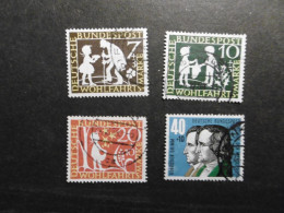 Bund Mi. 322/325 Gestempelt Helfer Der Menschheit 1959 - Usati