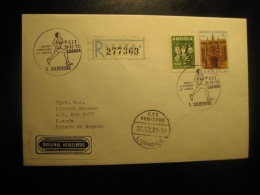 LUANDA 1973 San Silvestre Run Runnning Maraton Povoamento Stamp Registered Cancel Cover ANGOLA Portuguese Area Portugal - Angola