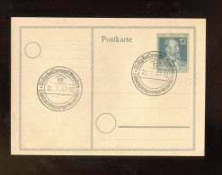 "ALL. BESETZUNG" 1947, SSt. "STUTTGART-BAD CANSTATT, Neubuergermesse" Auf Postkarte (L2071) - Postwaardestukken