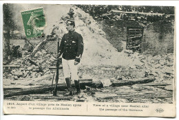 Militaria * CPA Ecrite 1914 Aspect D'un Village Près HAELEN (Pays Bas) Après Passage Des Allemands ( Soldat Fusil Ruines - Oorlog 1914-18