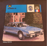 Fiches Illustrées  **  Voitures Anciennes  **   Citroën CX - Autos