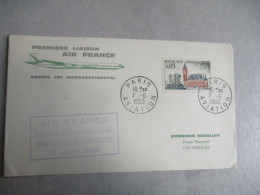 AIR FRANCE 1 ERE LAISON PARIS LOS ANGELES 1 ER VOL - 1961-....